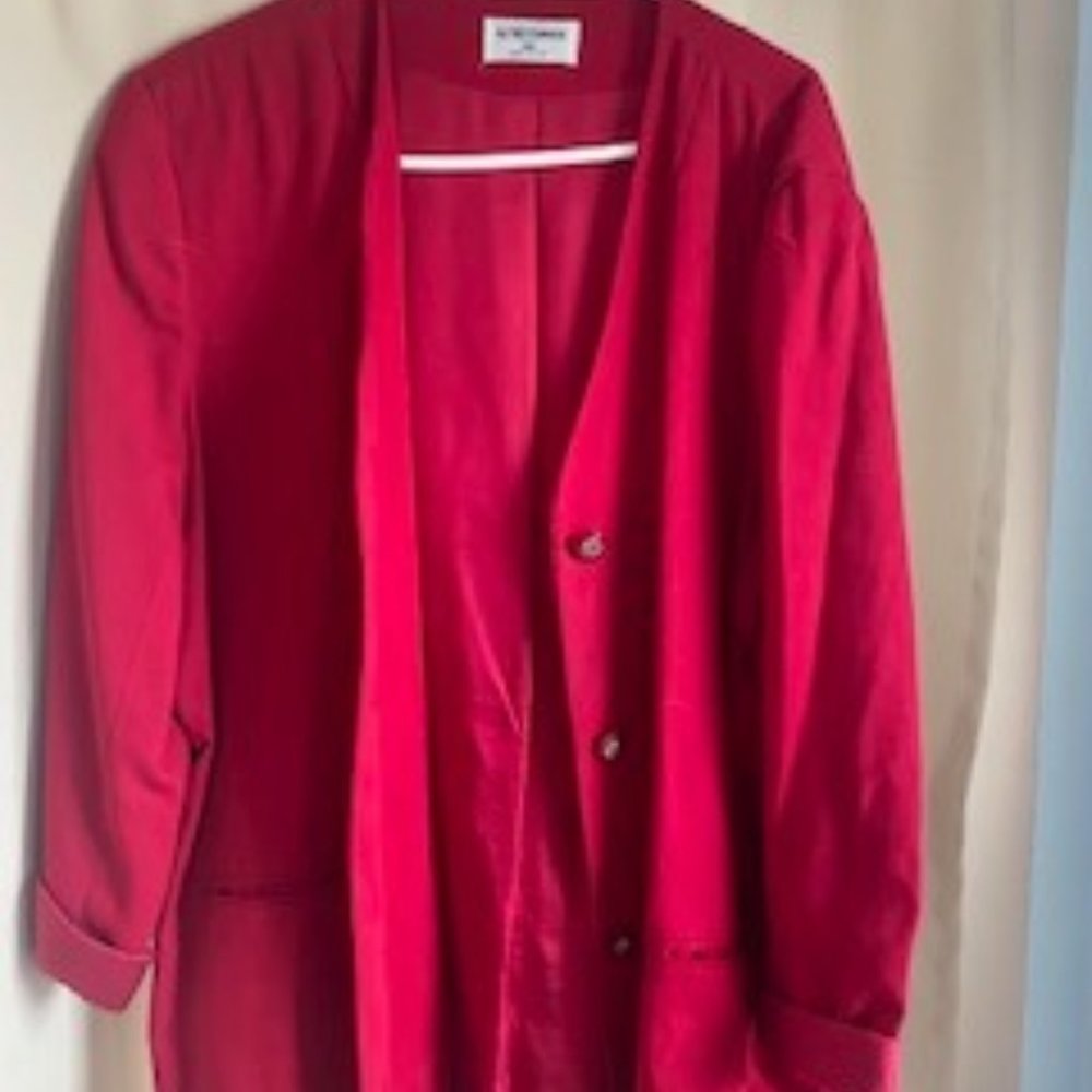 Red Alfred Dunner Blazer/Suit Jacket size 20